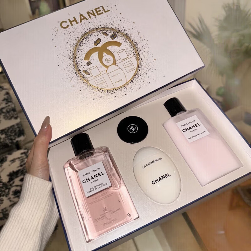 香奈儿（CHANEL）护理套装情人节礼物送女友闺蜜实用生日礼物结婚伴娘伴手礼 可可四件套【身体乳+沐浴露+护手霜+唇膏】