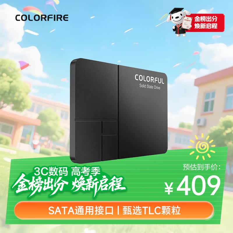 七彩虹（Colorful）512GB SSD固态硬盘 SATA3.0接口 SL500系列 TLC颗粒 openclaw兼容部署