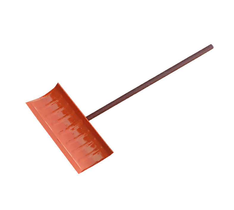 台优全钢淬火多功能推雪铲冬季环卫人工除雪铲推雪板清雪铲 橘色铆钉