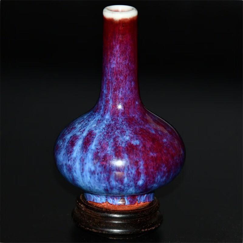 游此斋(youcizhai)古玩收藏 古董瓷器 窑变釉荸荠瓶 礼品