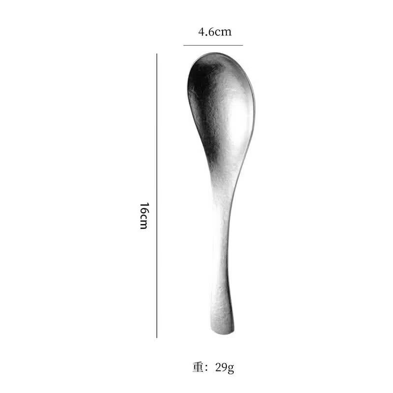 纳有风纯钛筷子礼盒家用高档结晶冰花筷抗菌防霉勺叉餐具套装防滑耐高温 银色-纯钛勺子 单只【盒装】