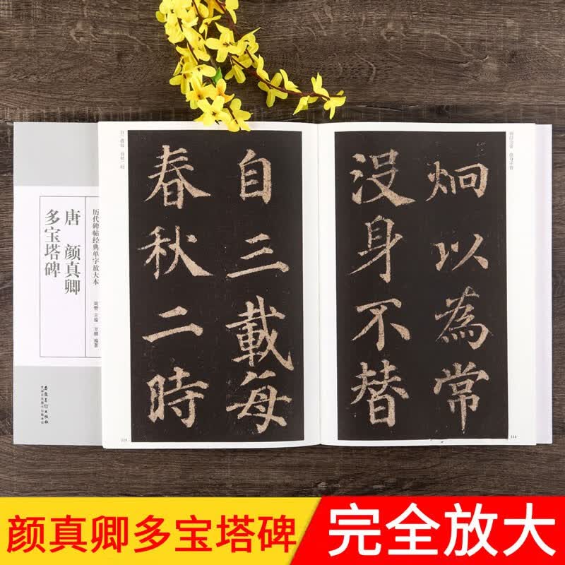 颜真卿多宝塔碑 全文放大 历代碑帖经典单字放大本 附简体旁注 颜体