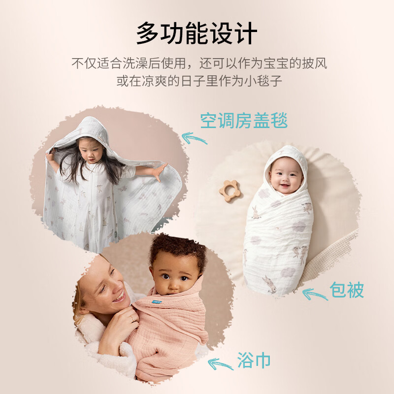 LOVE TO dream新生婴儿包单包巾包被宝宝用品待产包隔尿垫浴巾围嘴口水巾拍嗝巾 新生儿待产包（包被+隔尿垫+拍嗝巾*2+口水巾*2）