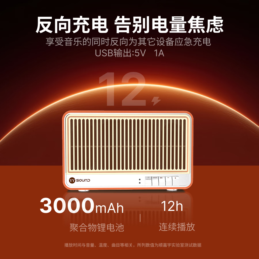 YY SOUND 【三分频】复古蓝牙音箱 高保真家用无线蓝牙音响HIFI音响一体式500W大功率音响居家音响桌面音响 霜白赤金色