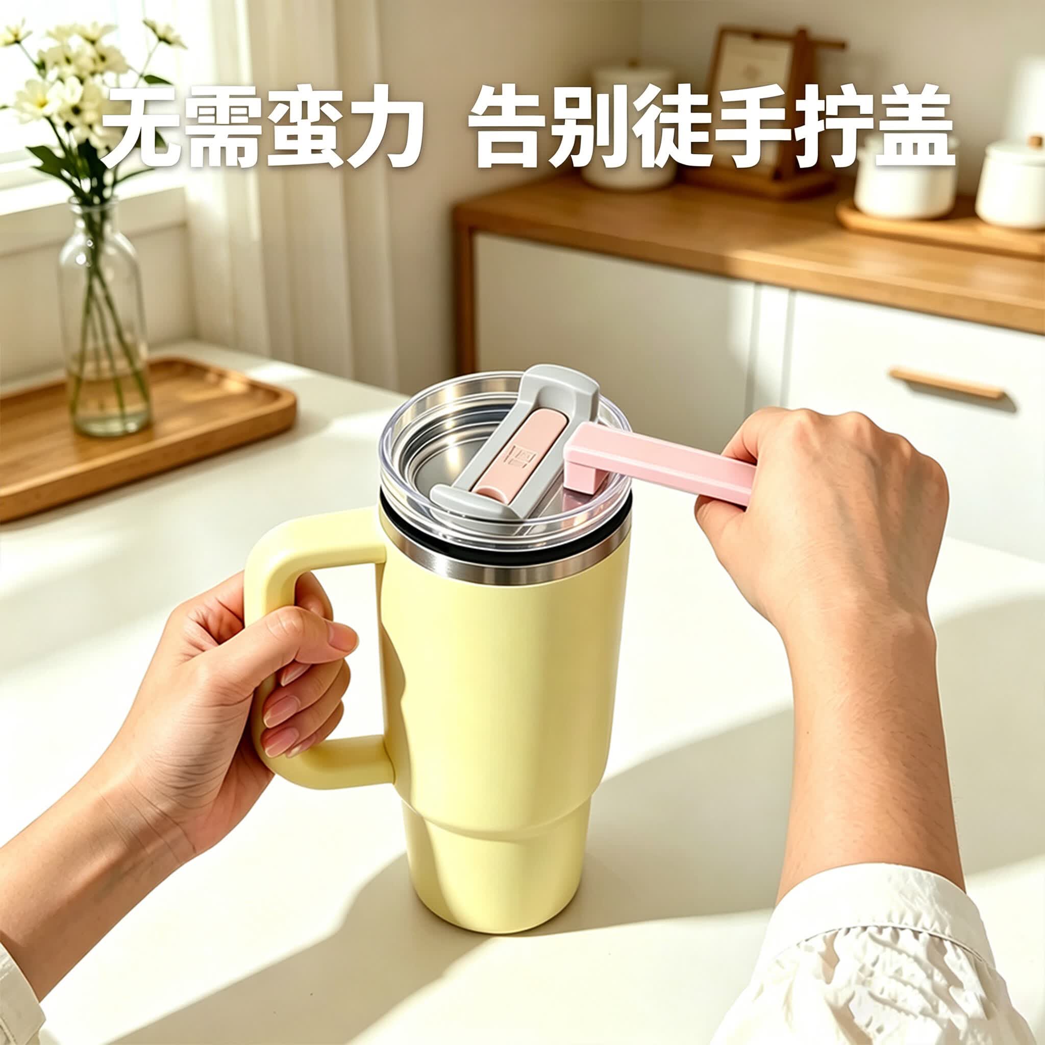 史丹利保温杯拧盖器水杯开盖器省力神器吸管杯盖专用配件开瓶器 开盖器(芋泥紫)吸管杯基础款