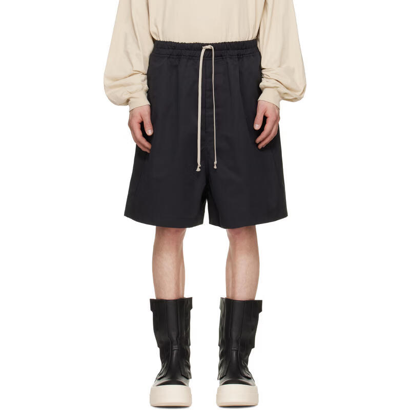 瑞克·欧文斯（RICK OWENS） 轻奢 男士  黑色 TOWER FAUN 短裤 Black 20 | 52 IT