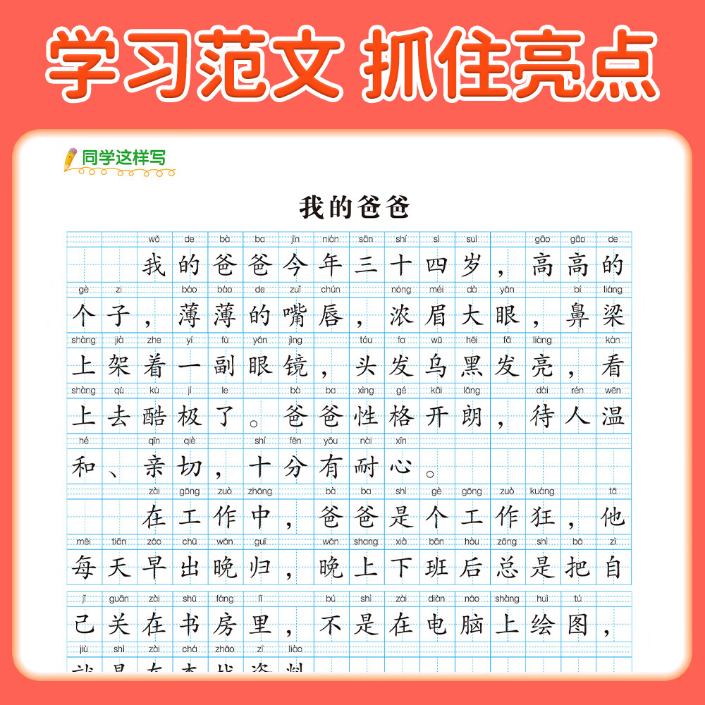 二年级上册同步作文看图说话写话人教版2026新版小学生语文同步作文二年级下册课本同步训练写作技巧素材积累优美句子好词好句大全 二上3本:同步作文+字帖+语文课堂笔记