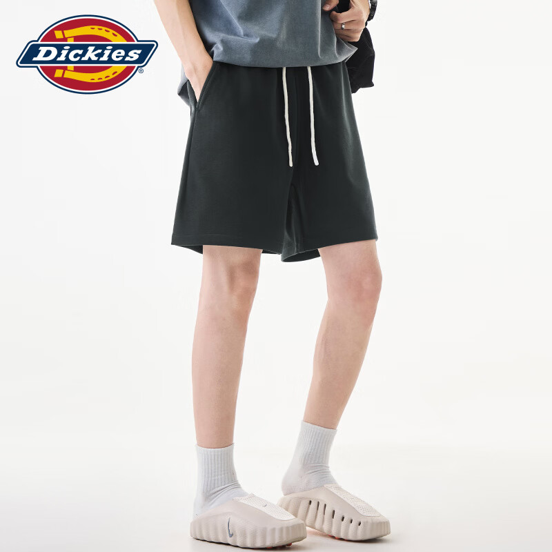 Dickies港式复古休闲短裤男士2026夏季新款宽松运动凉感透气五分裤子男装 黑色 【官方正品】 XL 【建议130-145斤】