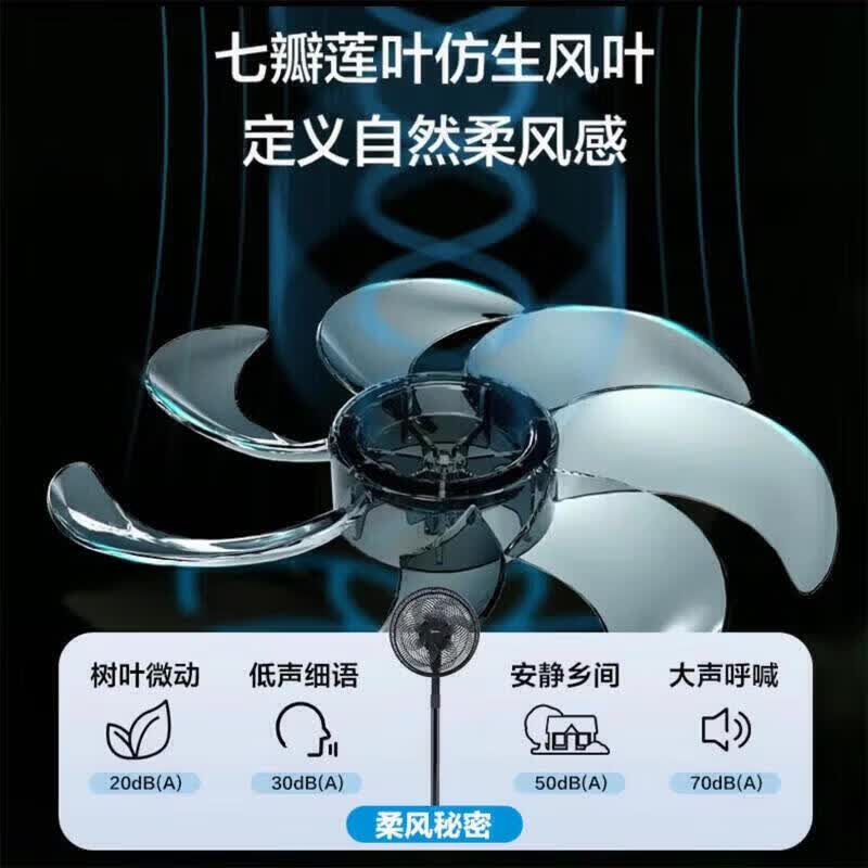 美的(Midea)落地扇 家用超静音 空调伴侣 台地两用 七叶节能大风量 宿舍客厅卧室广角送风 易拆洗摇头电风扇 【热销】30AB-黑-12寸-顶部旋钮