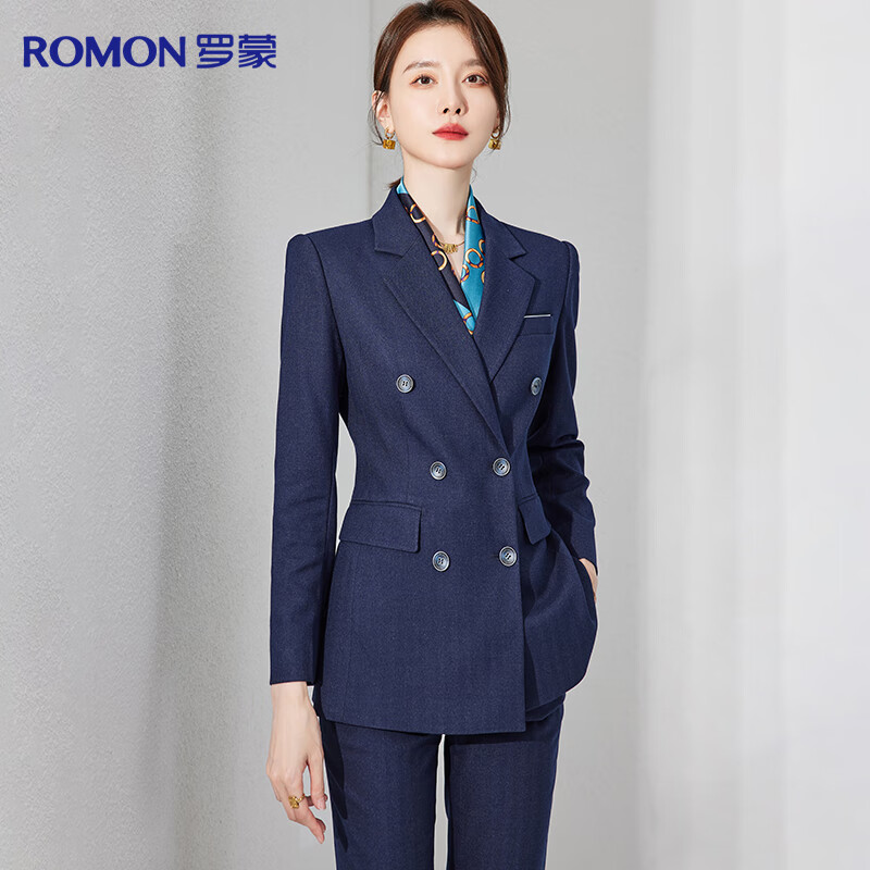 罗蒙西服套装女士职业装修身单西正装商务OL女式面试工作通勤西装外套