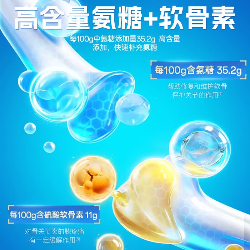 南京同仁堂氨糖软骨素钙片 成人中老年硫酸软骨素 钙片中老年补钙 软骨钙片 46片*3瓶