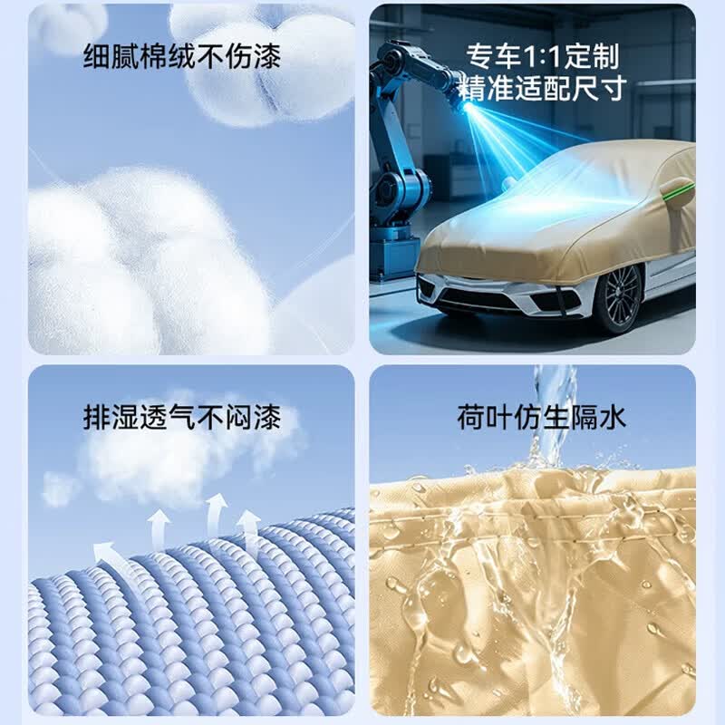 毅亨汽车遮阳罩半罩车衣车罩加厚防晒隔热防雨雪半身套挡风玻璃遮阳挡 加绒款【银色-600D高密度牛津布】半罩车衣 【专车定制】下单请备注车型+年份