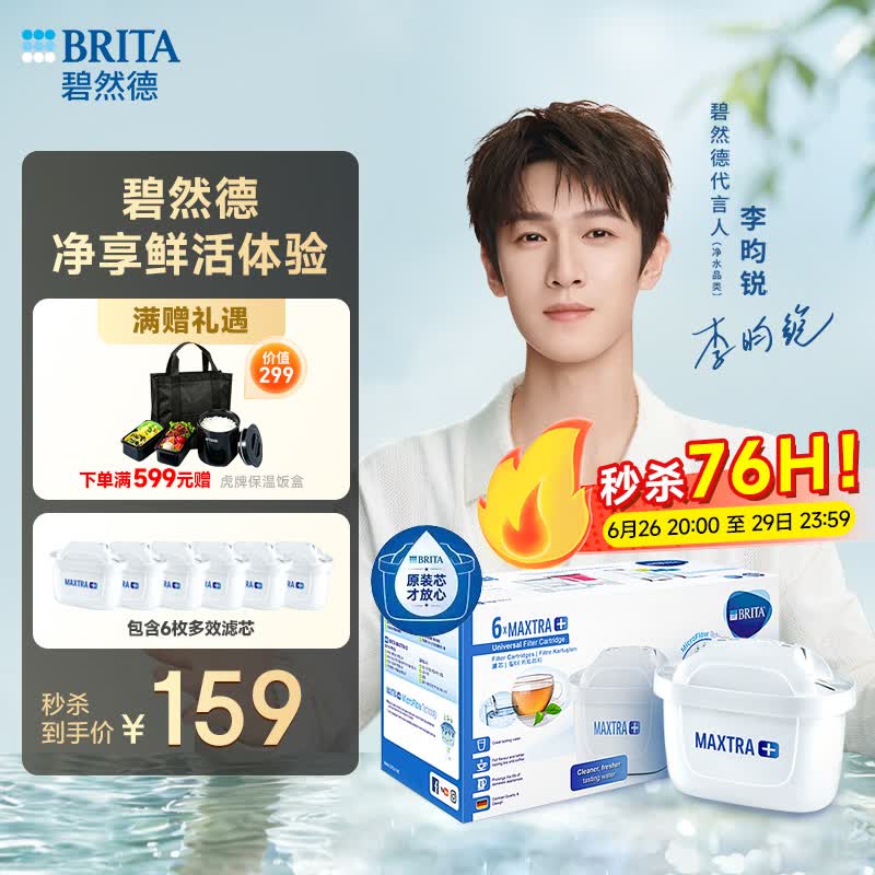 碧然德（BRITA）滤水壶滤芯 Maxtra+多效滤芯6只装 过滤器净水器滤芯 碧然德滤芯 可滤水150L