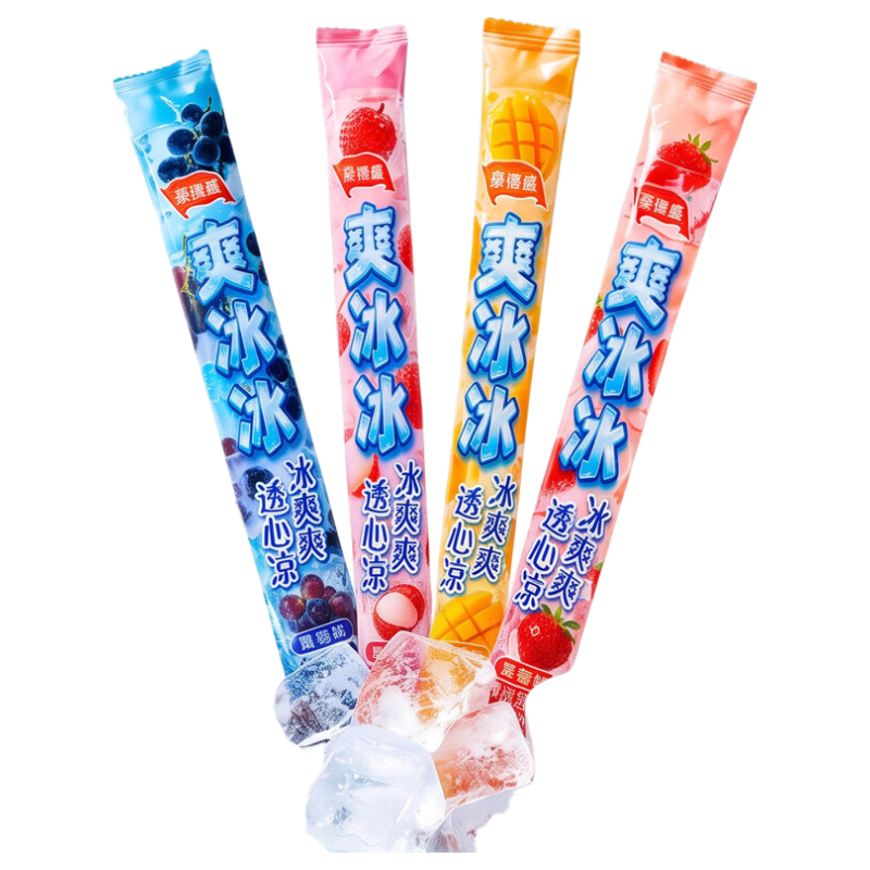 碎冰冰棒冰78ml葡萄草莓荔枝味独立包装冷饮混合口味办公室零食 混合口味【每根78ml】 4根【排两单发10根】