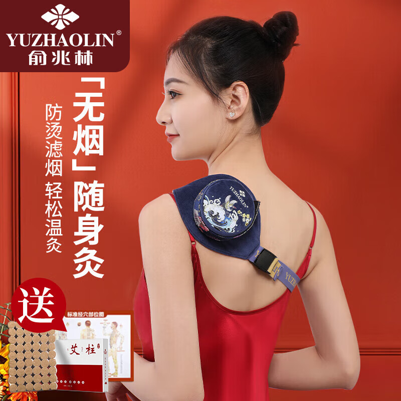 俞兆林 无烟艾灸盒 家用随身灸包温灸仪 带54粒艾柱 纯铜艾灸罐儿 一