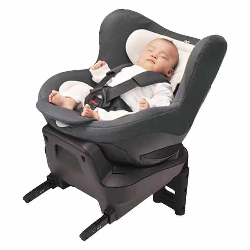 新款艾乐贝贝AILEBEB日本原装进口3I新生儿360度旋转汽车宝宝儿童安全座椅0-4岁isofix 经典灰
