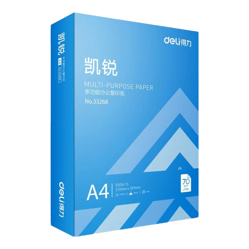 得力（deli）多功能学生护眼复印纸 单包草稿纸A4纸 草稿本素描纸空白画纸A5 儿童绘画纸 【经济款单包】70g足量 500张-A4规格