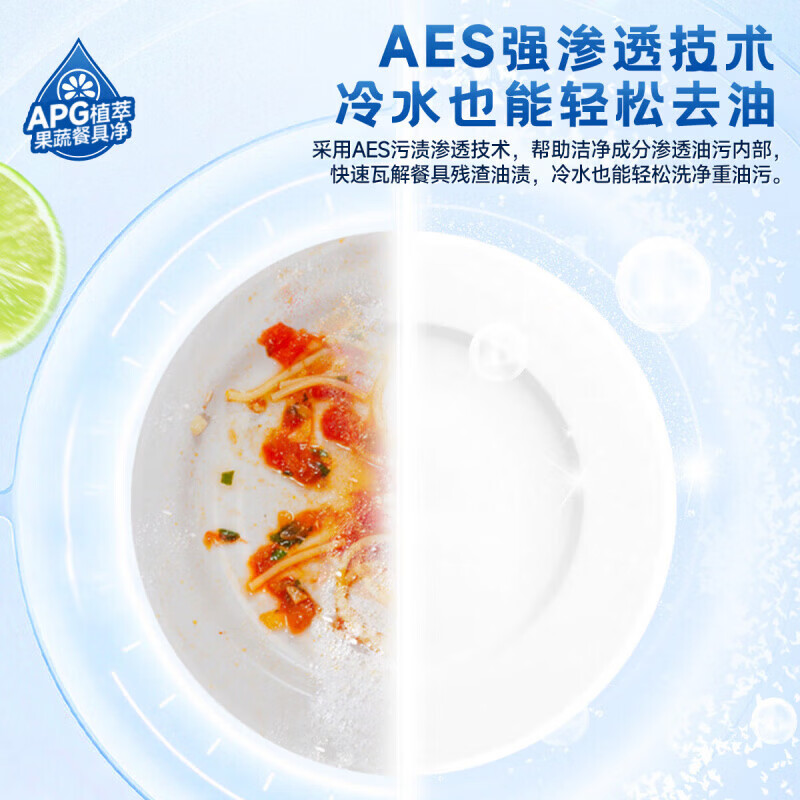 水卫士小青柑APG洗洁精轻松去油食品级果蔬餐具清洁剂宝宝餐具可水卫仕 轻松去重油|APG洗洁精820g*2瓶