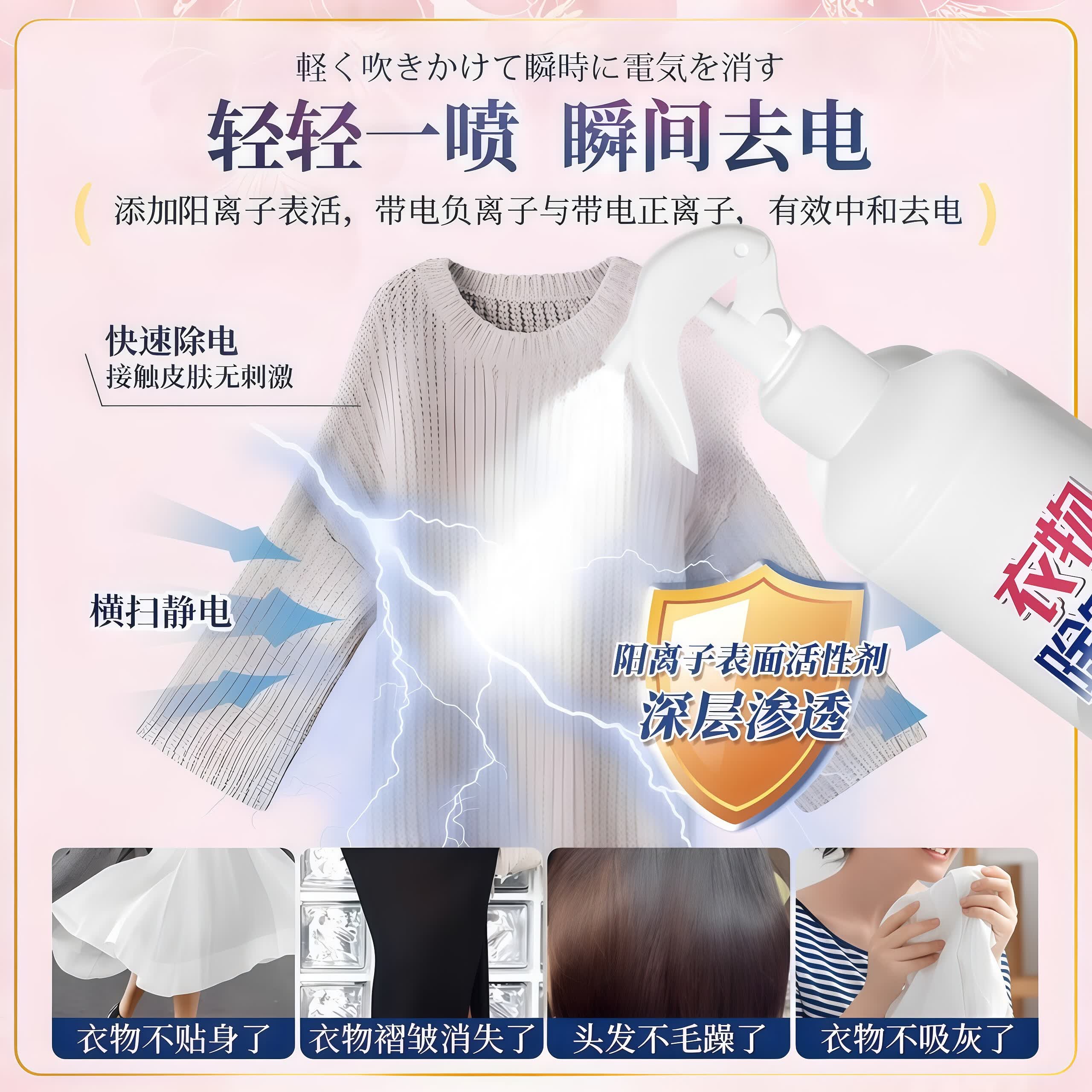 AFPN【德国】衣物除皱剂防静电喷雾衬衫裙子护理剂免熨烫衣物柔顺留香 300ml*5瓶 【囤货钜惠装】柔顺衣物 快干无痕 平整如新 衣物除皱喷雾免熨烫褶皱神器防静电除异味抗皱