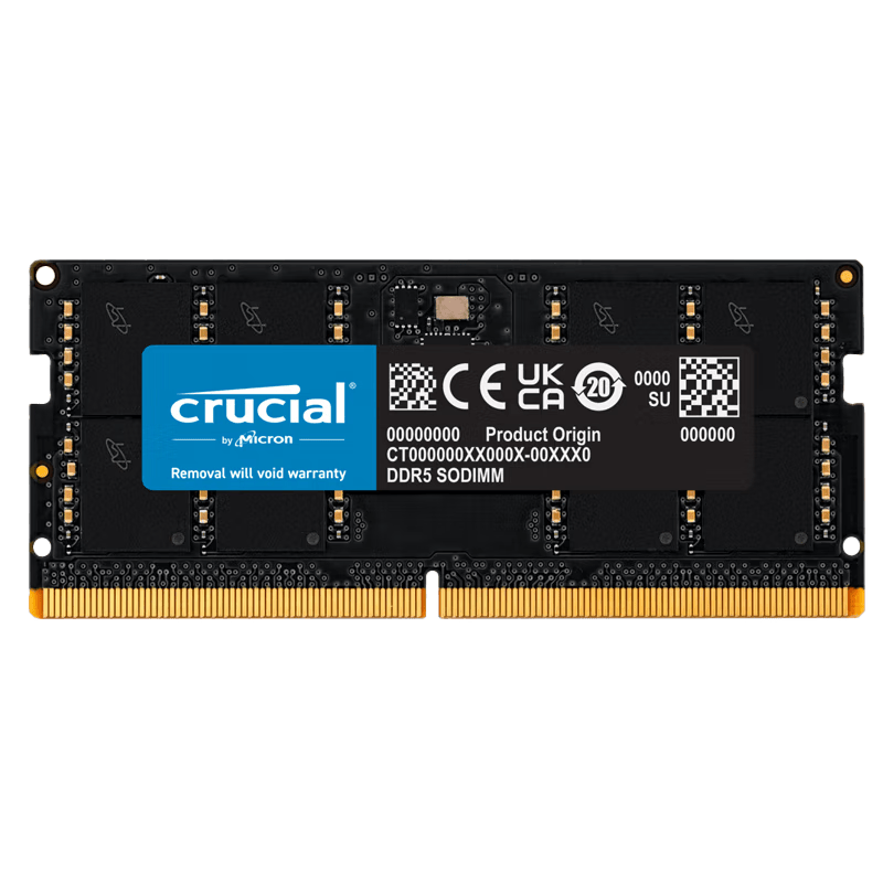 英睿达(crucial)  笔记本内存条 DDR5 4800频率  原厂颗粒 DDR5 4800 32G笔记本内存条