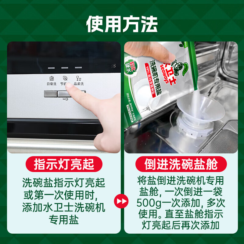 水卫士洗碗盐洗碗机专用洗碗盐软水盐耗材 预防水垢高纯度盐 全机型通用 专用洗碗盐*家庭囤货【12袋】6kg