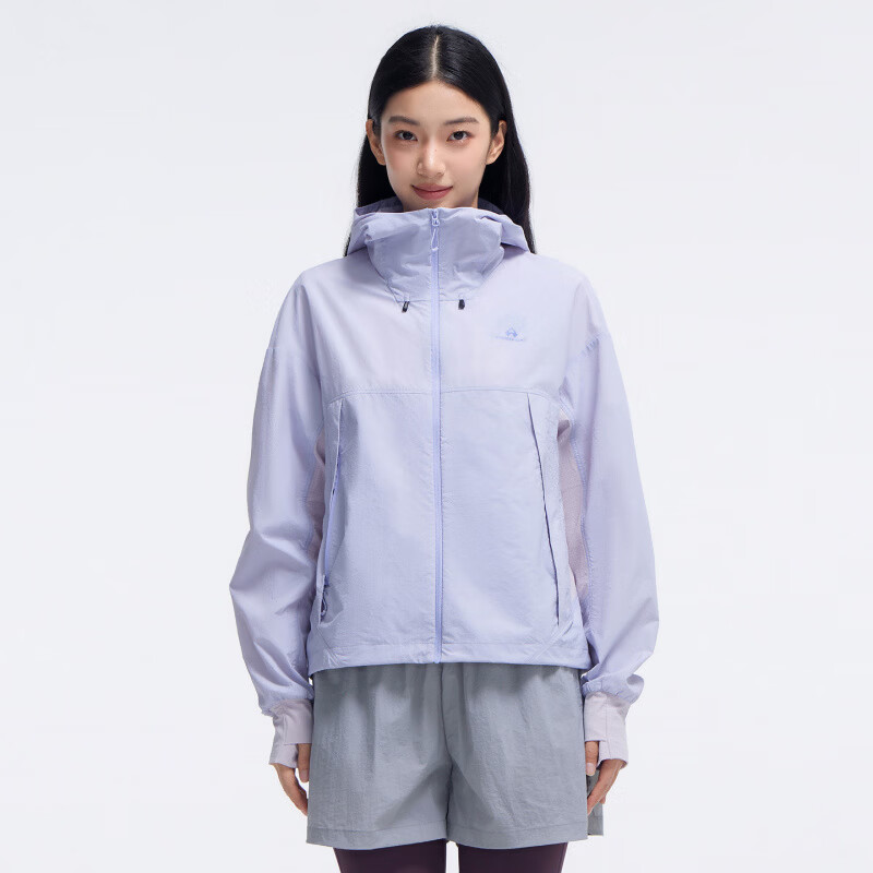 拓路者（Pioneer Camp）【星蝶防晒衣】拓路者山系户外连帽宽松夏季防晒服外套女 云雾紫_S