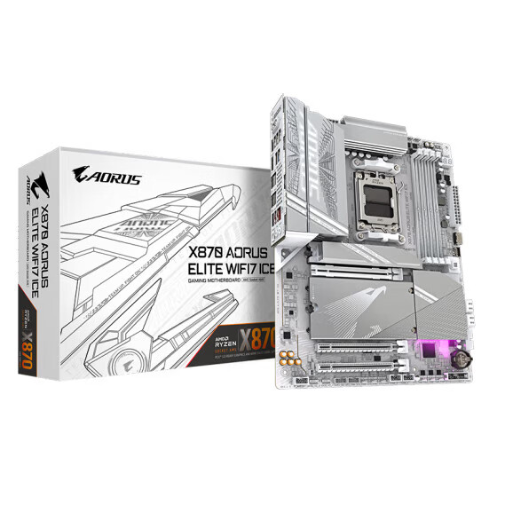 技嘉(GIGABYTE)B850M/X870E AORUS ELITE AX ICE PRO AX 冰雕 /魔鹰/小雕 技嘉B850M AORUS ELITE ICE W