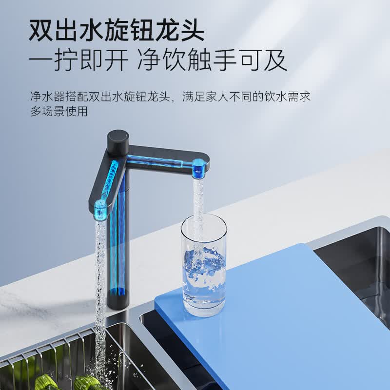 四季沐歌（MICOE）净水器直饮一体机接自来水净水机1000G大通量家用厨下式RO反渗透0阻垢剂直饮净水器厨下式净饮机 上门安装【1000G大通量】RO反渗透+气泡龙头