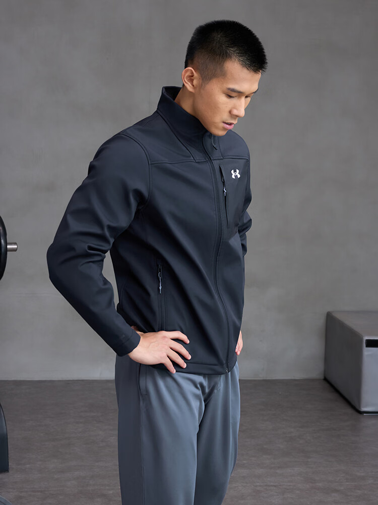 安德玛（Under Armour）UA秋冬Storm男子软壳户外运动夹克1371586 黑色00