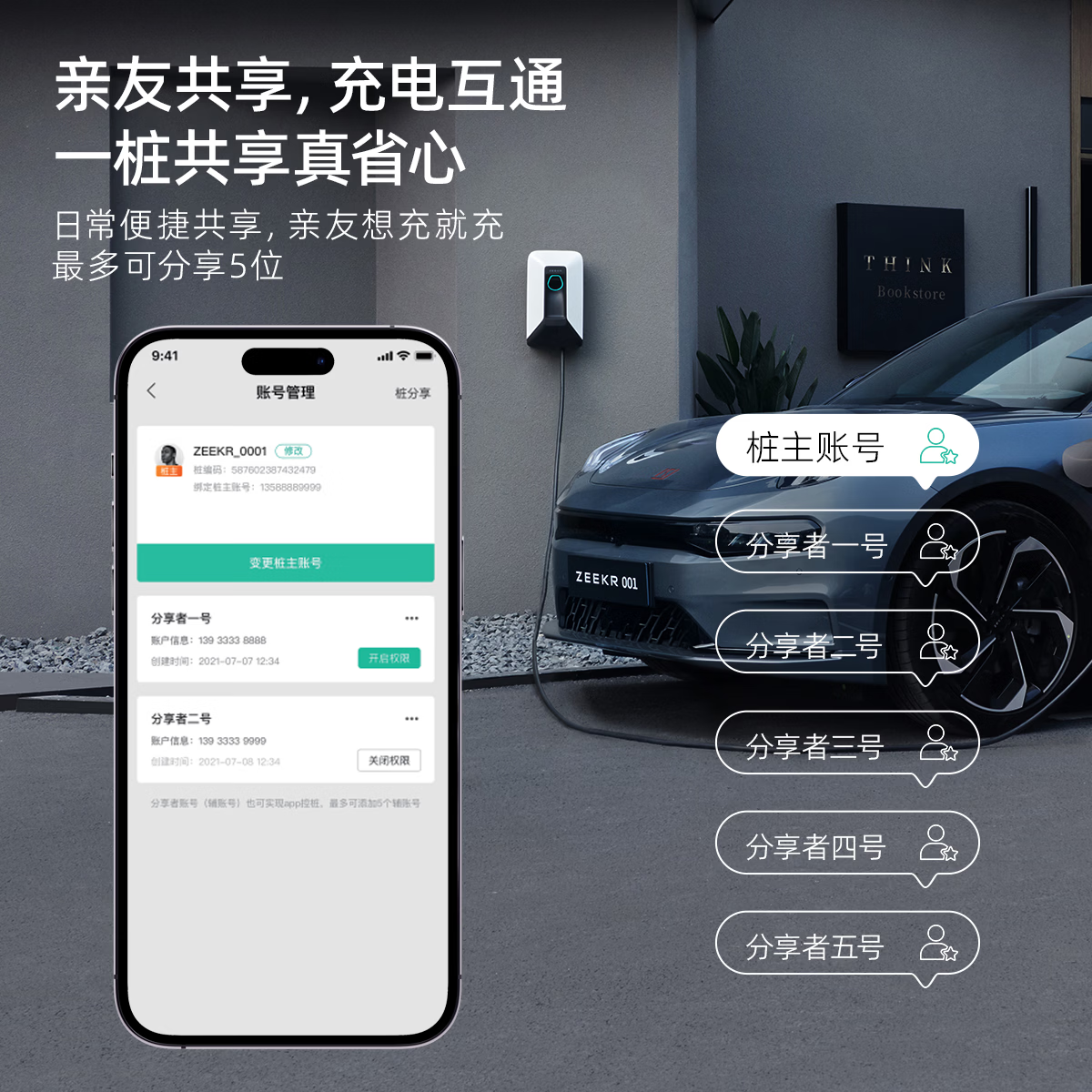 极氪官方原厂定制 极氪充电桩 家用7kW 智能家充桩 送装一体 极氪汽车原配 30米套餐（需联系客服提供手机号勘测安装）