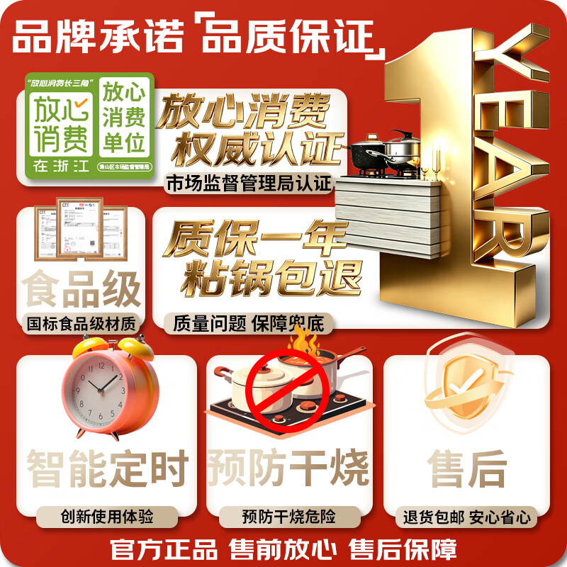STABURG智能防干烧定时不锈钢蒸锅三层加厚家用蒸笼蒸屉电磁炉燃气通用 智能定时/预防干烧/食品级不锈钢 3层 30cm