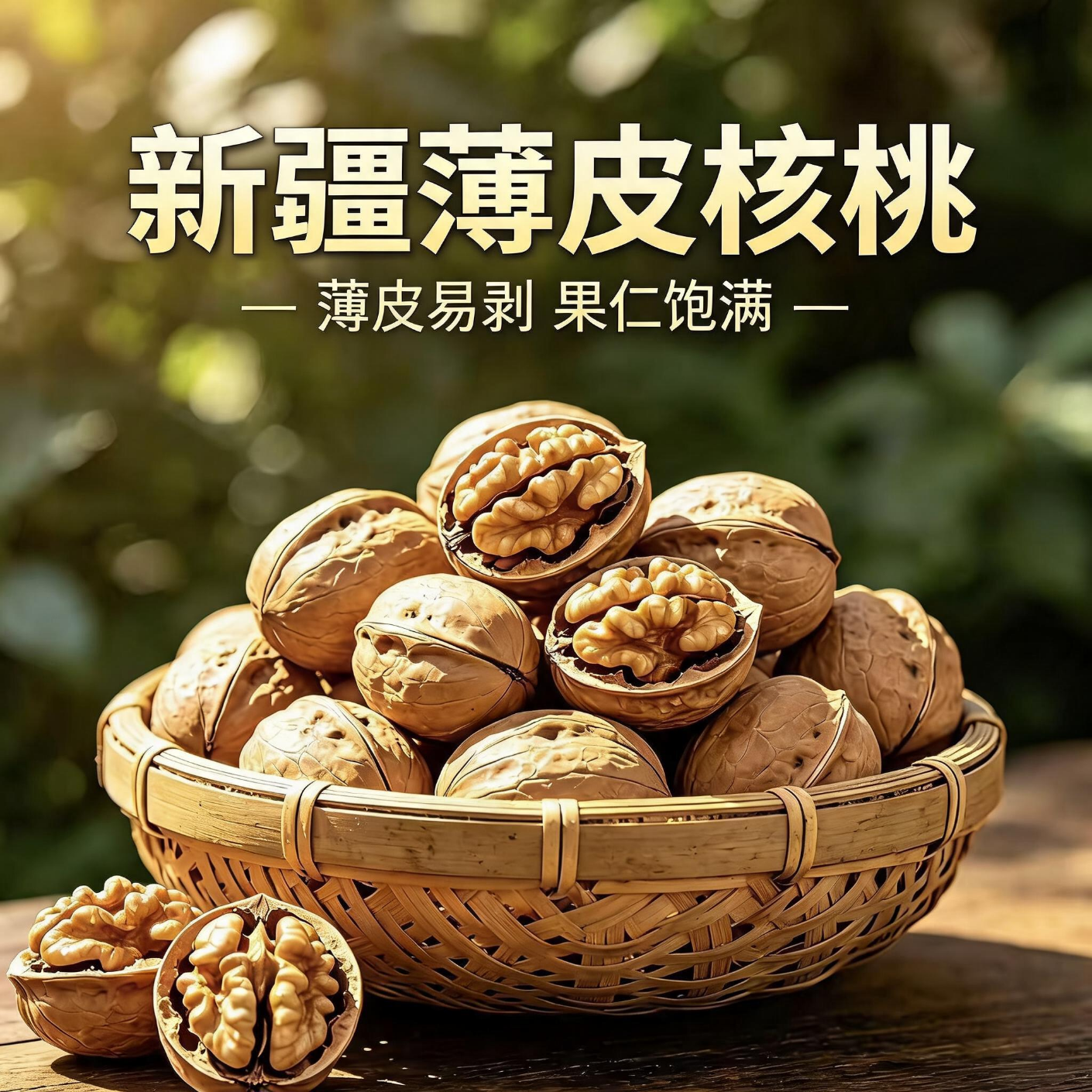 汇诚当季新货新疆薄皮核桃手剥原味坚果散装阿克苏特产坚果零食 薄皮核桃1000g