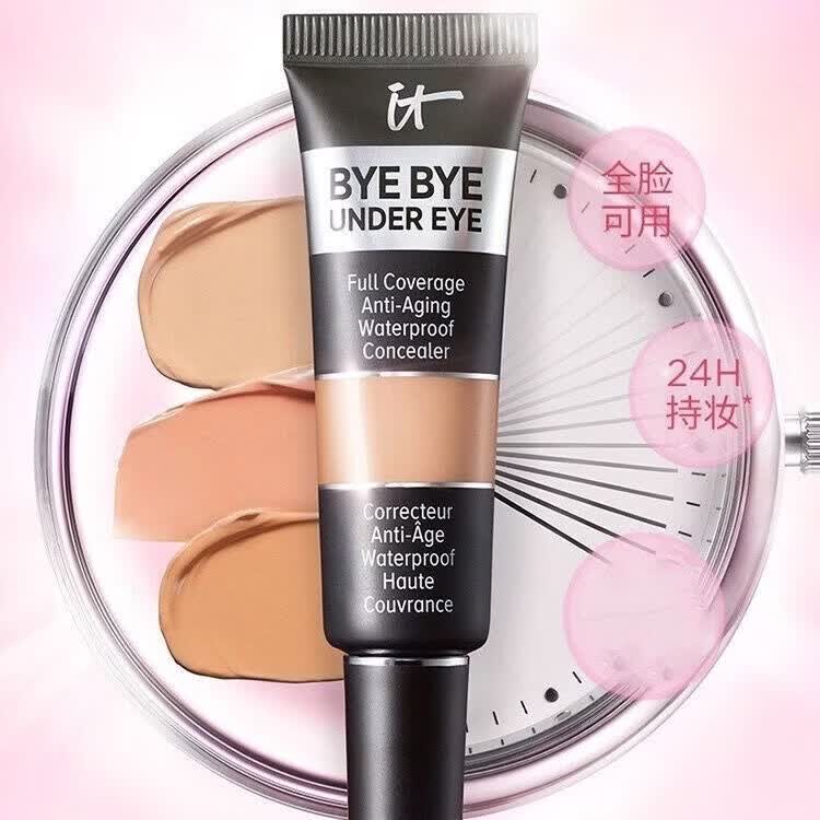 it cosmetics美国遮瑕膏依科美遮盖痘印遮瑕粉底液遮盖斑点三效合一黑眼圈 10.5+20.0色两支+遮瑕刷