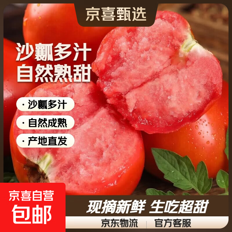 正宗普罗旺斯西红柿沙瓤水果番茄蔬菜现摘新鲜自然熟生吃粉果超甜 山东正宗普罗旺斯5斤带箱 4.8斤净重