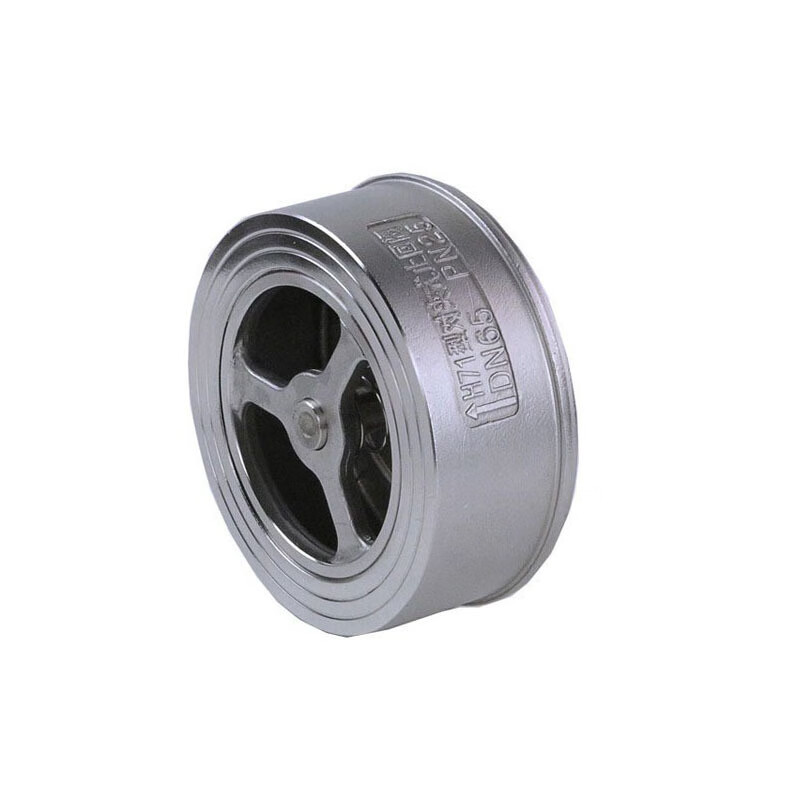 阀门厂家4分6分1寸2寸4寸h71w单向止逆阀304不锈钢对夹式止回阀 4分