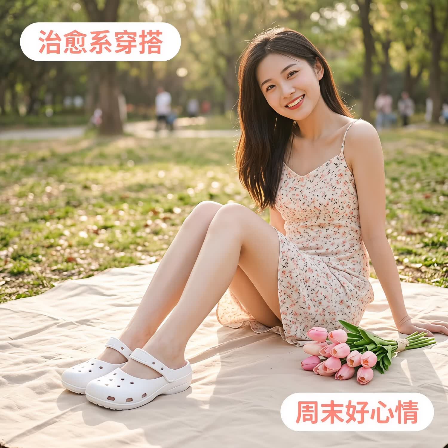 EOENKKY新款芭蕾洞洞鞋女可爱风时尚简约凉鞋软底舒适包头拖鞋可外穿凉拖 白色 38-39 码