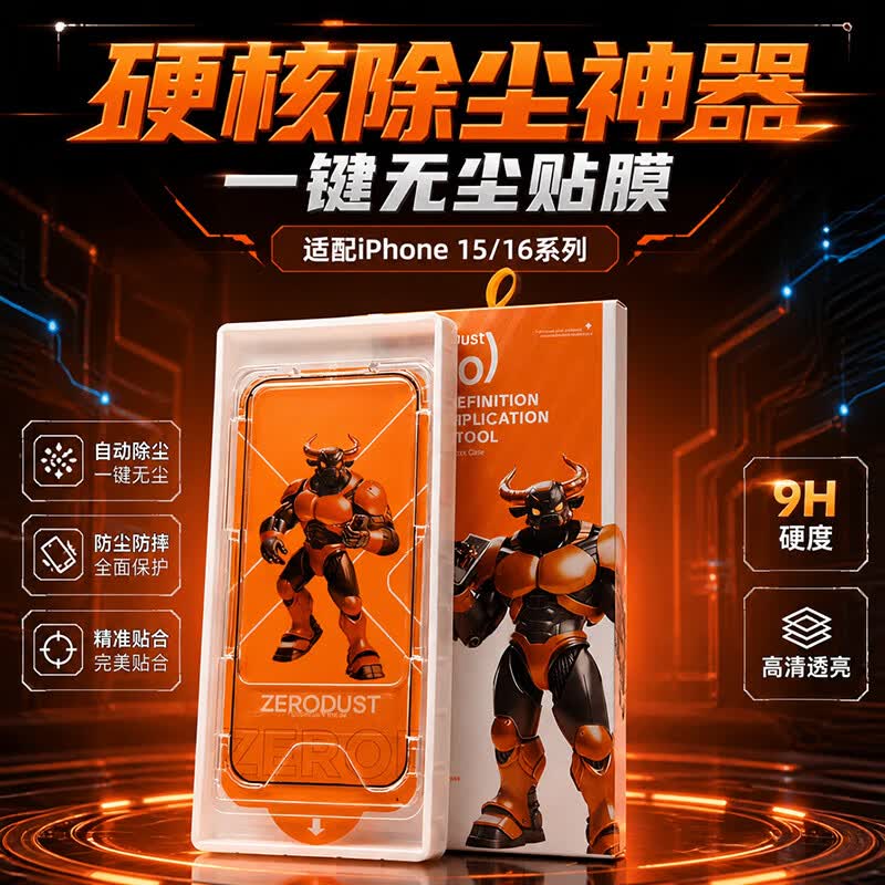 元族适用苹果17pro钢化膜iphone17promax手机膜17康宁玻璃高清抗全屏防爆防摔保护贴膜 【超清防爆抗指纹】3片装+神器 iPhone12Promax