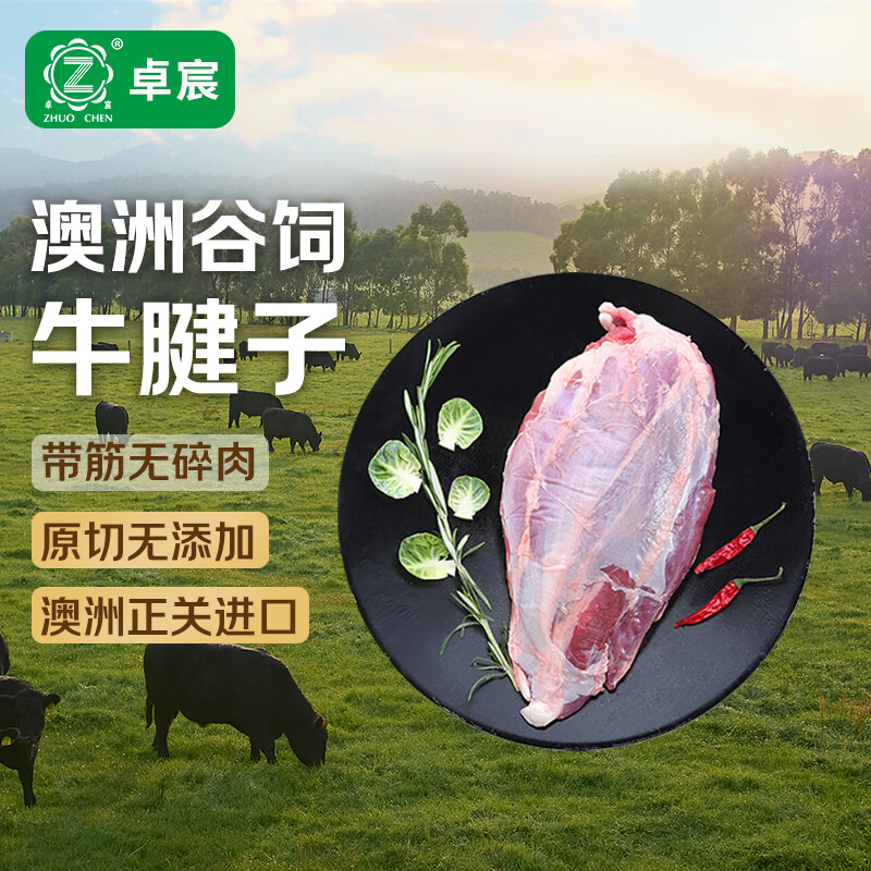 卓宸 澳洲原切牛腱子2斤 炖煮健身减脂带腱芯
