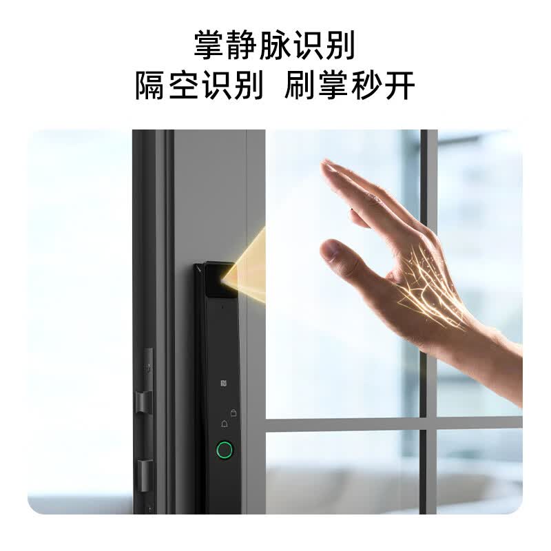 锁先森D30断桥铝门人脸识别智能锁包安装3年质保已接入米家APP 黑色 已接入米家APP(包安装)