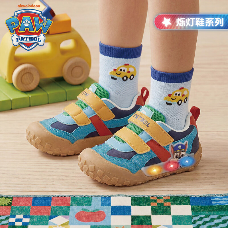 汪汪队立大功（PAW PATROL）汪汪队儿童运动鞋男童软底防滑跑步鞋透气网面休闲鞋中小童学步鞋 蓝色阿奇 升级款 25