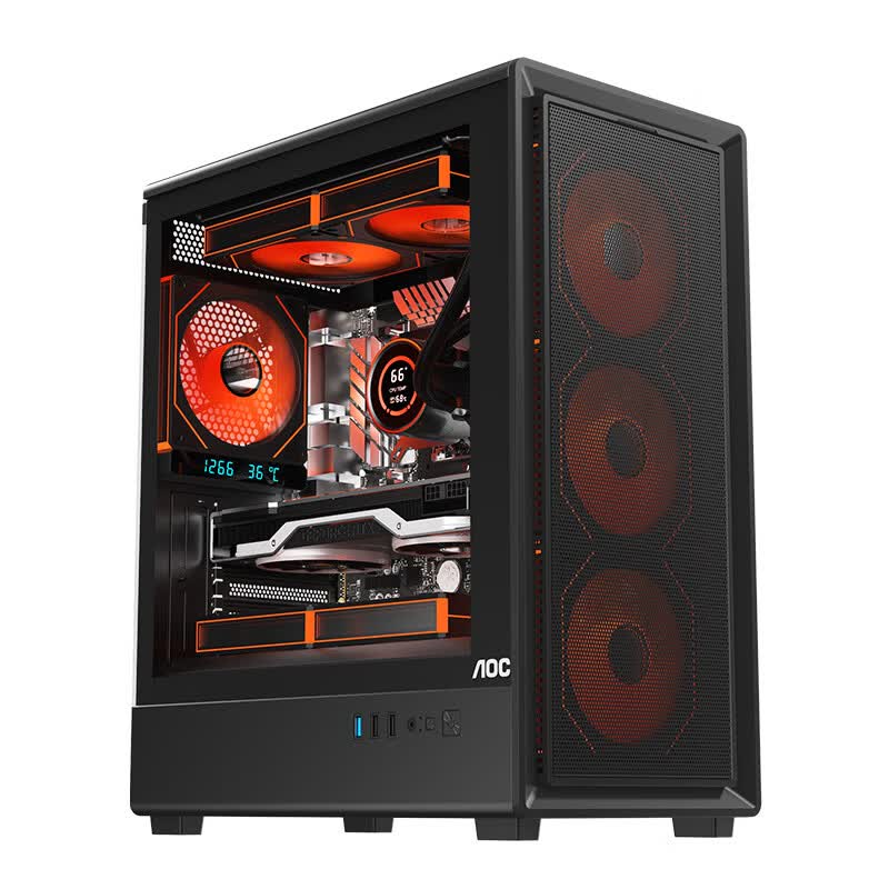 AOC 推出风暴 CG450B M-ATX 机箱：可安装 8 把风扇，139 元