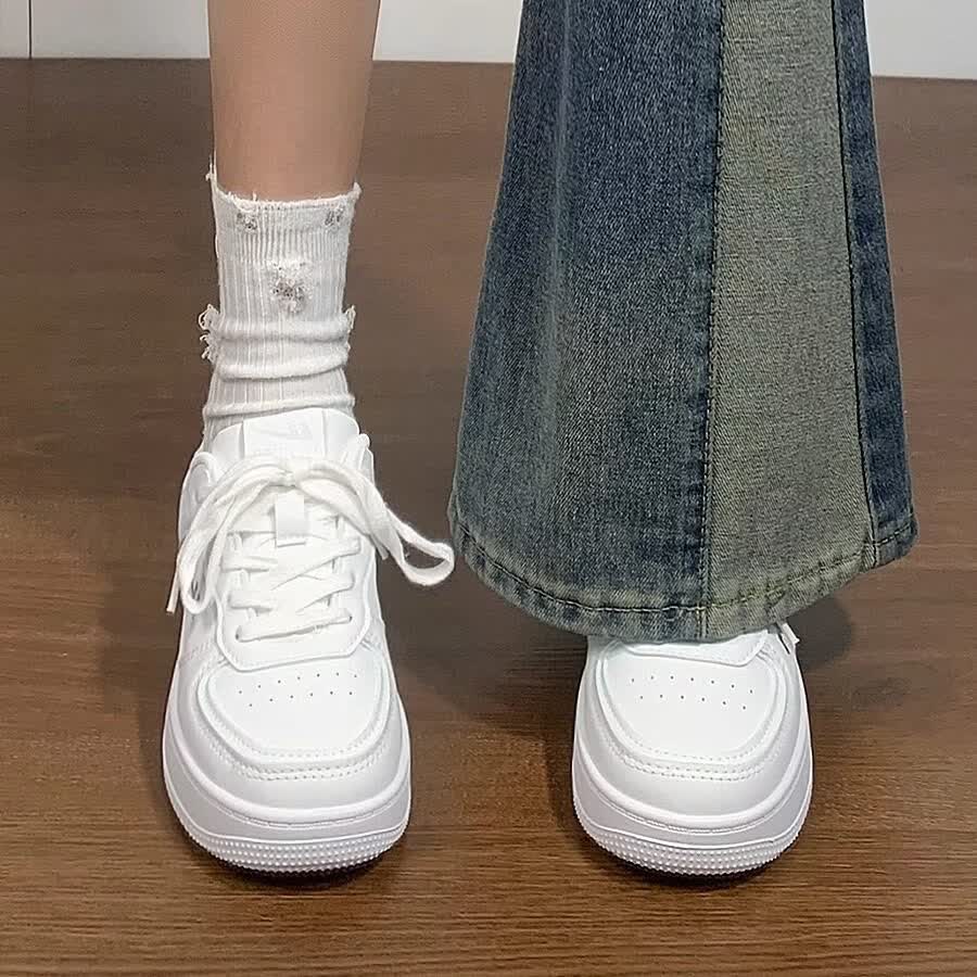 回力小白鞋子女鞋2026新款夏季百搭ins学生厚底增高板鞋女情侣款 白色 37 京东折扣/优惠券