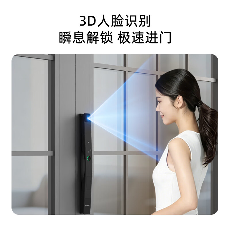 锁先森D30断桥铝门人脸识别智能锁包安装3年质保已接入米家APP 黑色 已接入米家APP(包安装)