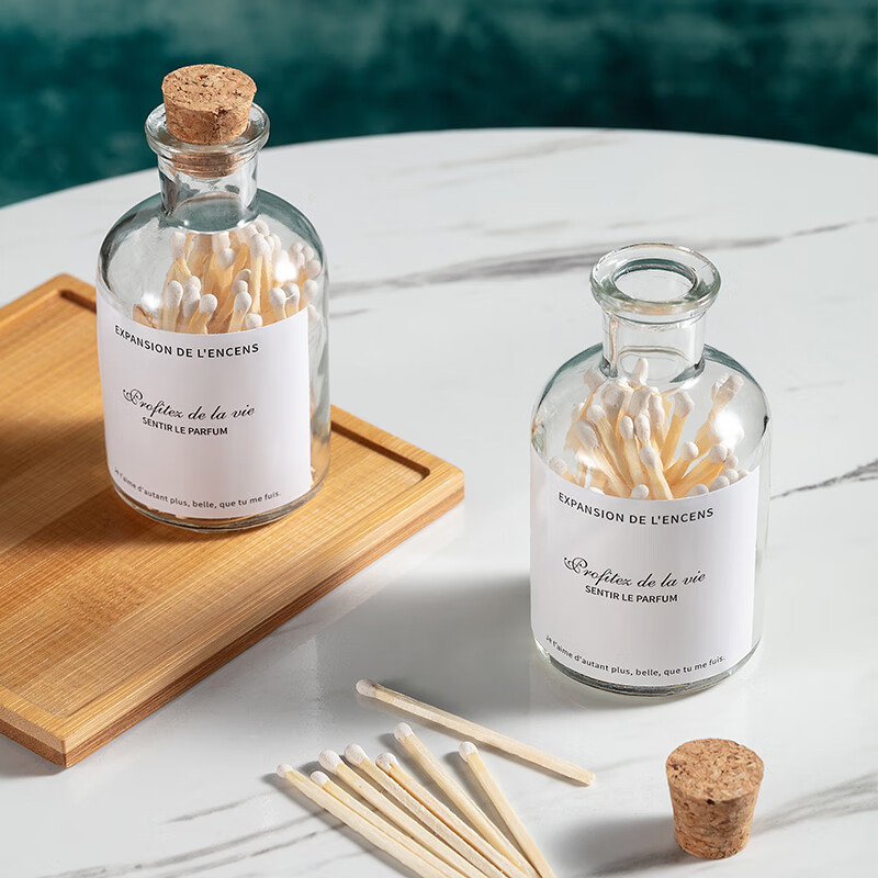 舒居 香薰蜡烛火柴ins高颜值长杆加长老式火柴点烟点火器创意摆件