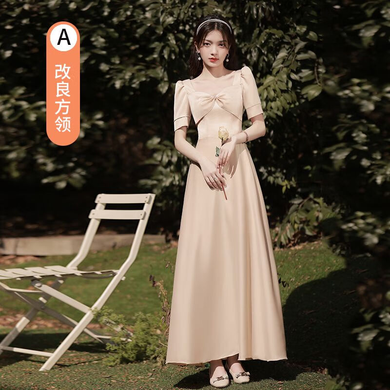 汇汇茵夏季婚礼姐妹团礼服伴娘服2023小众感显瘦仙气质闺蜜晚裙 图片