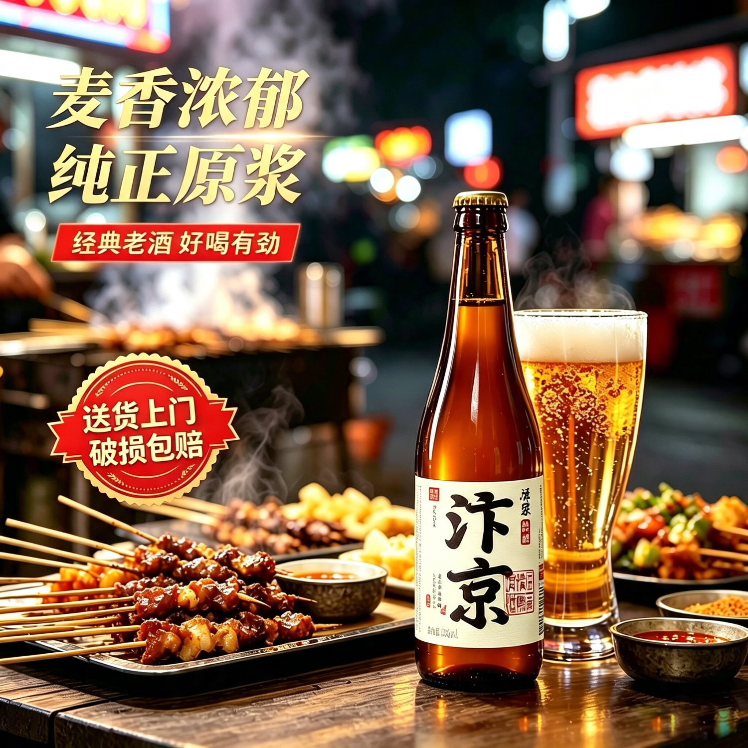 汴京啤酒精酿小麦原浆啤酒500ML*12瓶整箱11度全麦河南国产酒 送礼 500mL 12瓶 整箱装 京东折扣/优惠券