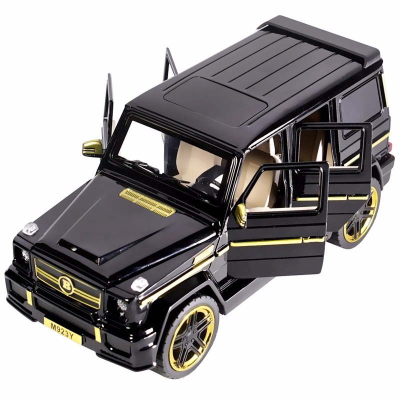 玩控 汽车模型奔驰g65车模型仿真巴博斯合金玩具车男孩声光回力车 1
