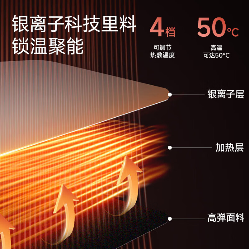 扬子(YANGZI)脉冲腰带腰部按摩器腰椎按摩仪加热暖宫姨妈神器腰腹背热敷护腰带腰肌劳损父亲节礼物实用送爸爸A 【限定礼盒】八区脉冲+银离子+20档力度