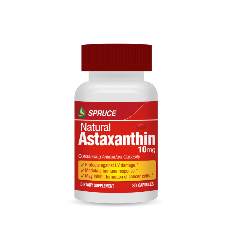 美国spruce云杉虾青素胶囊小分子虾流素含雨生红球藻 提亮肤色 一瓶装