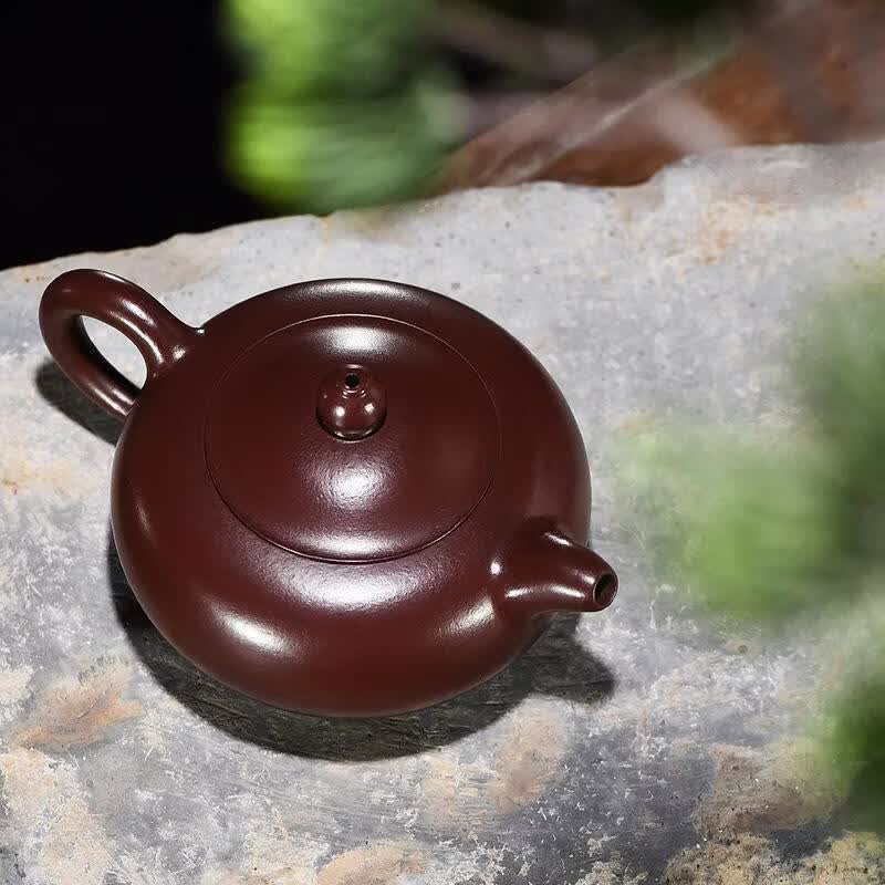 宜兴原矿紫砂壶手工制作茶壶紫朱泥碗玉紫砂壶纯手工原矿紫泥茶壶 朱泥碗玉200ML（球孔）